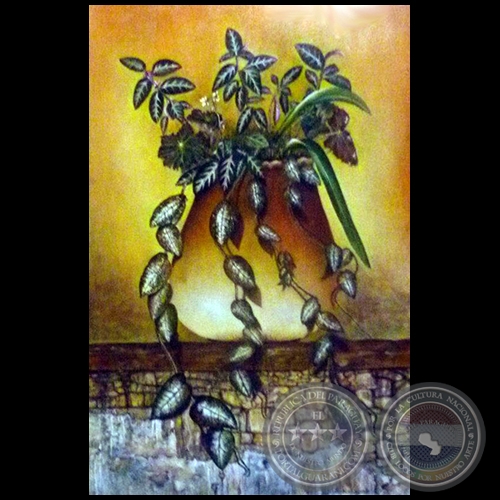 Plantas - Pintura al leo - Obra de Vicente Gonzlez Delgado
